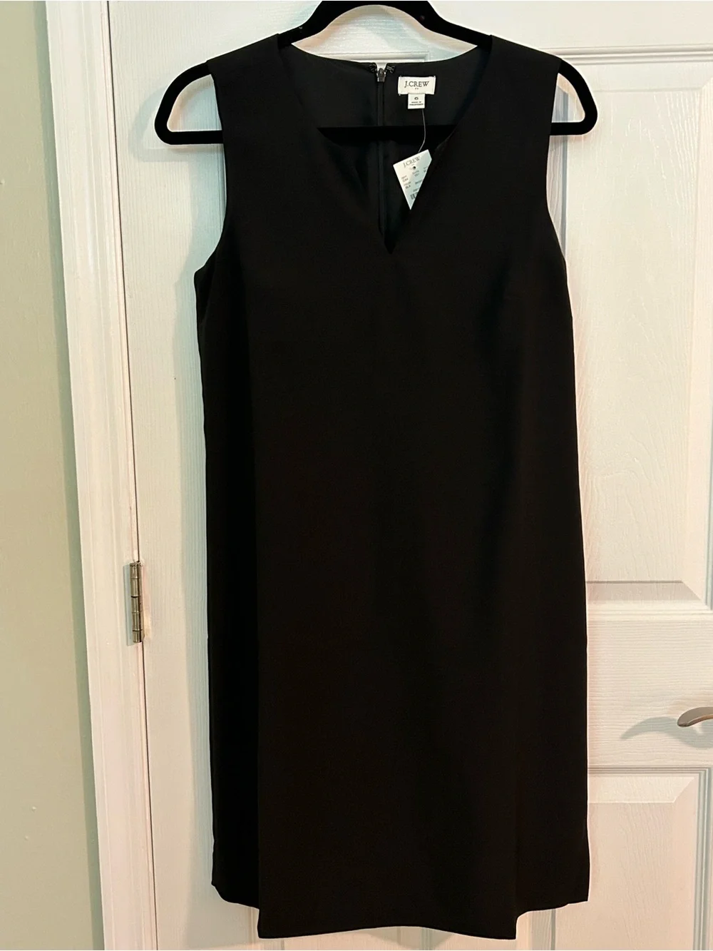 NWT J. Crew Classic Black V-Neck Suiting Dress